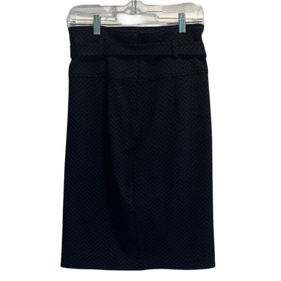 Grace Elements Skirt Womens Size 4 Blue Pencil Knee Length Belted Sophisticated - Picture 2 of 6